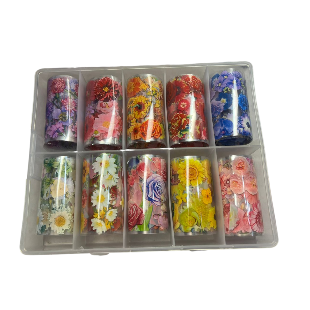 Nail Art Foil Box - Spring Flowers (02)