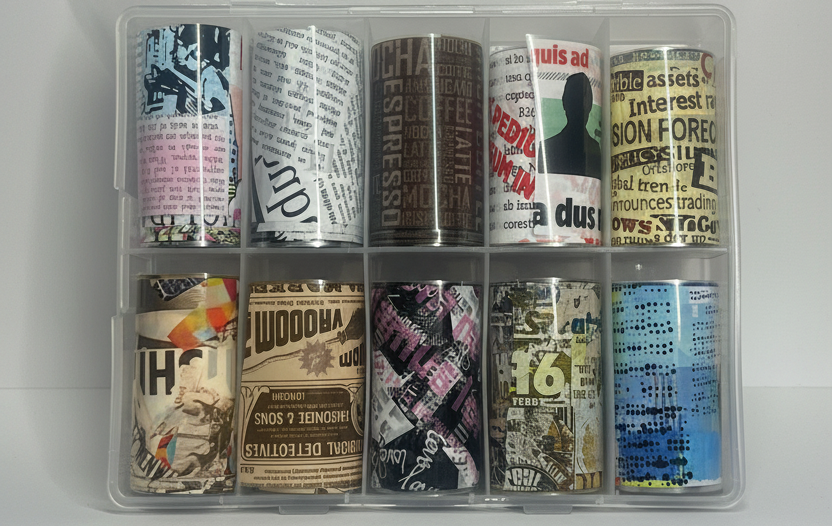 Nail Art Foil Box - NewsPaper
