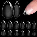 Almond - Extra Short - Full Cover - Clear - Nail Tips - 240pcs