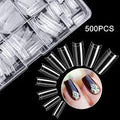 Clear French Cut-Out Nail Tips (500pcs)