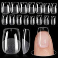 Coffin - Extra Short - Full Cover - Clear - Nail Tips - 240pcs