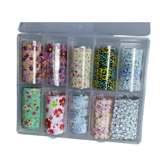 Nail Art Foil Box - Spring Flowers