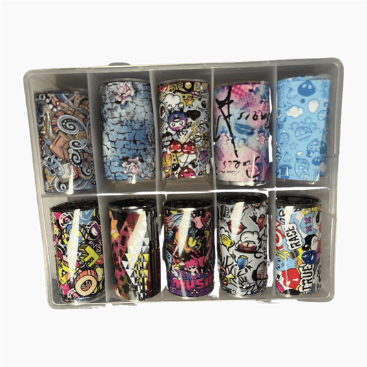 Nail Art Foil Box - Graphite (02)