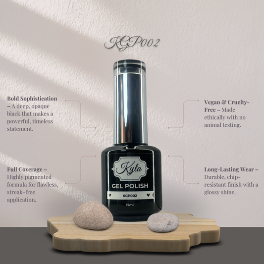 Kyla Gel Polish - KGP002 (Solid Black)