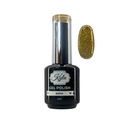 Kyla Gel Polish – KGP101 (Yellow Gold Glitter)