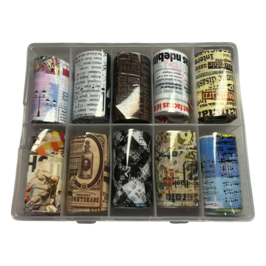 Nail Art Foil Box - NewsPaper