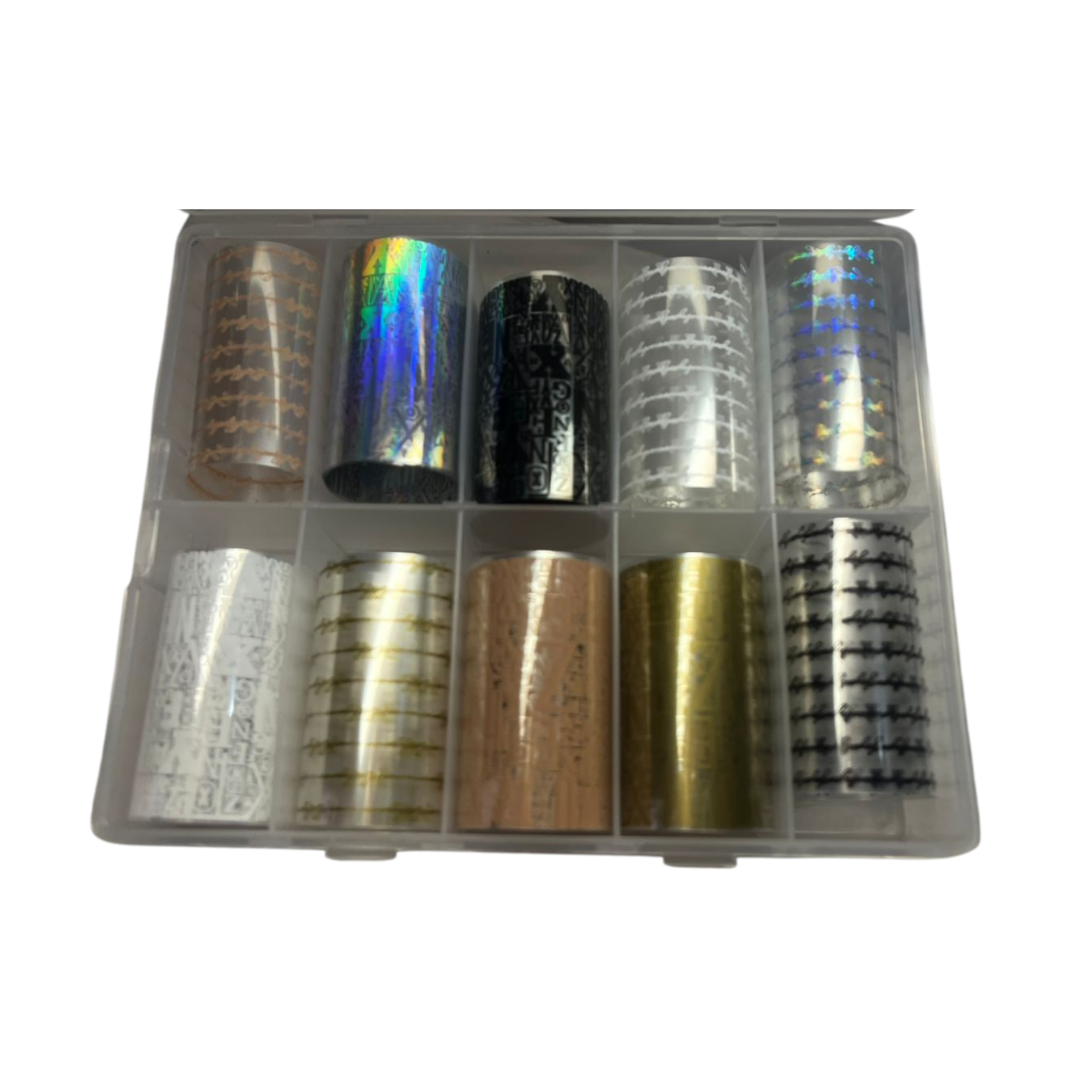Nail Art Foil Box - Script