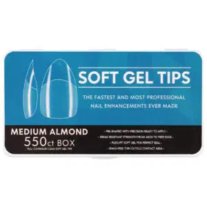 550PCS Short Almond Soft Gel Tips